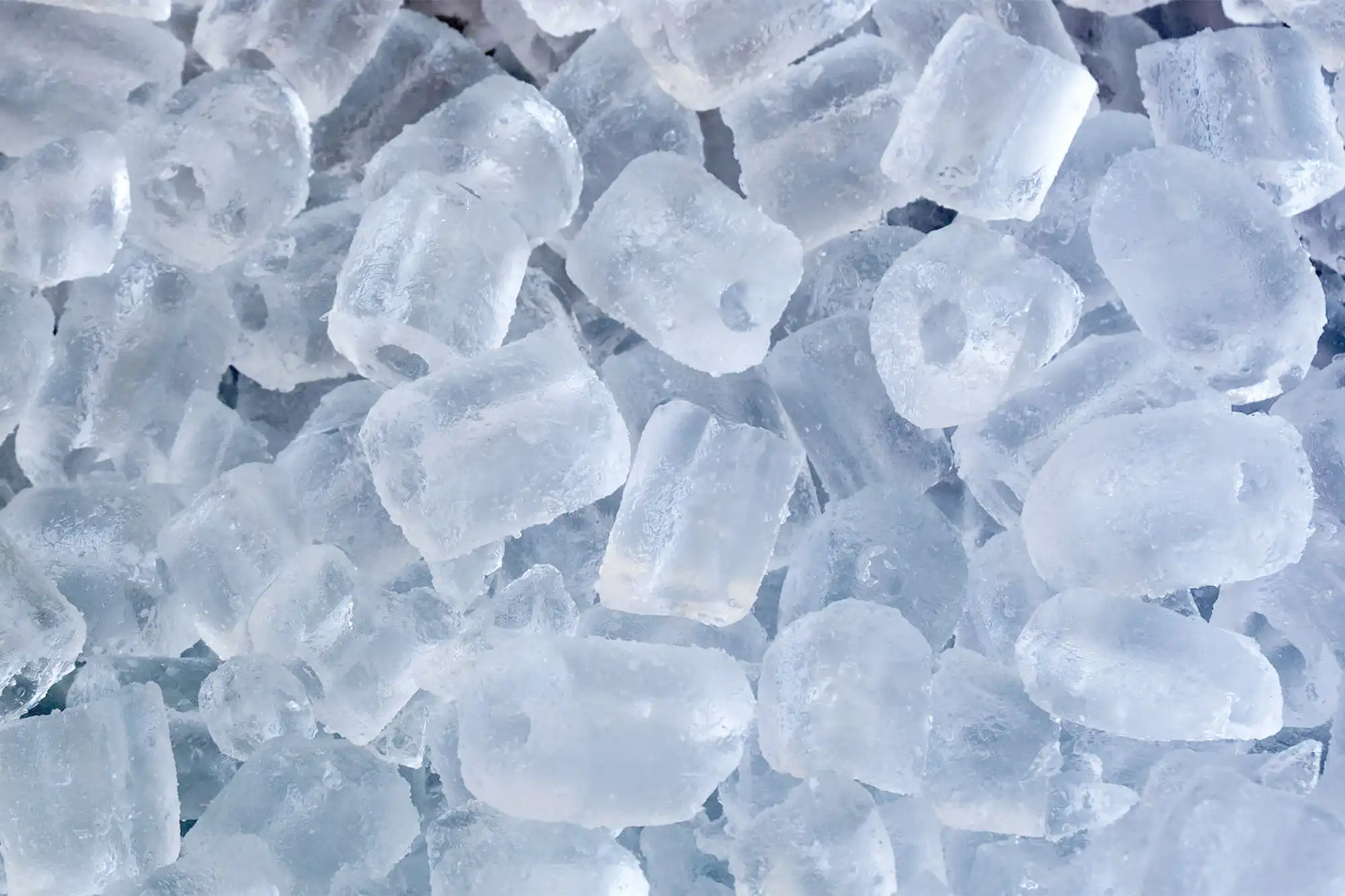 Bagged ice for coolers and camping